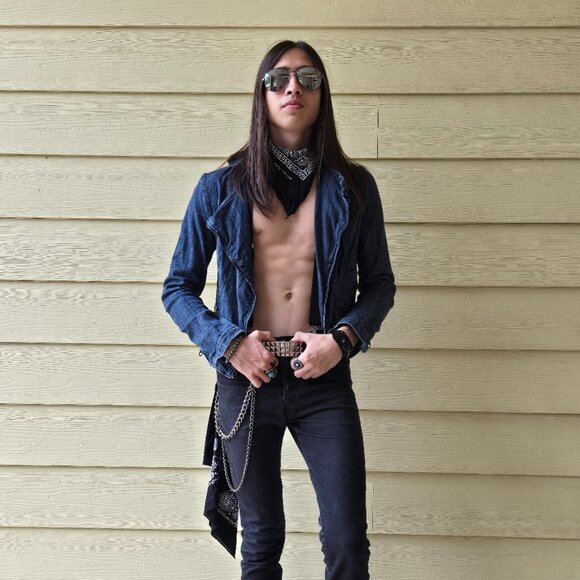 Unisex- Light Wash Denim Jacket - Picture 2 of 4